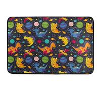 Alfombrilla De Baño Galaxy Dinosaurs Space Doormats Antideslizante Felpudo Absorbente Estera De Entrada por Cocina Interior Dormitorio 40X60 CM