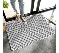 Alfombrilla De Baño Geometric Black Morocco Pattern Doormats Absorbente Estera De Entrada Lavable A Máquina Alfombra Entrada para Cocina Interior Dormitorio 40X60 CM