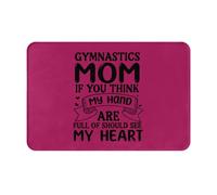 Alfombrilla De Baño Gimnasia Mamá Debería Ver Mi Corazón Día De La Madre Alfombra Baño Modernas Lavable A Máquina Alfombra Limpia, para Cocina, Ducha, Puerta, 40x60cm