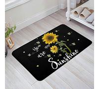 Alfombrilla De Baño Girasol, Eres Mi Abeja del Sol Felpudos para Entrada De Casa Personalizado Modernas Alfombra Limpia, para Terraza, Bañera, Puerta, Ducha, 40x60cm