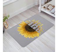 Alfombrilla De Baño Girasol, Eres Mi Rayo De Sol Gris Felpudos para Entrada De Casa Personalizado Lavable A Máquina Tapete Mascotas, para Cocina, Puerta, Salon, Dormitorio, 40x60cm