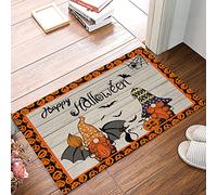 Alfombrilla De Baño Halloween Gnomes Wizard Alfombra Entrada Impermeable Doormats Absorbente Estera De Entrada para Cocina Dormitorio Puerta Exterior 40X60 CM