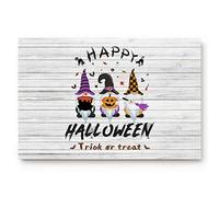 Alfombrilla De Baño Happy Halloween Gnomes and Cat Blacks Doormats Absorbente Felpudo Exterior Antideslizante Felpudo Interior por Entrada Casa Cocina Dormitorio 40X60 CM
