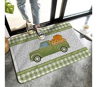 Alfombrilla De Baño Happy Harvest Thanksgiving Day Pumpkin Truck Doormats Cuidado Fácil Felpudo Absorbente Estera De Entrada por Cocina Dormitorio Puerta 40X60 CM