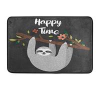 Alfombrilla De Baño Happy Time Hanging On The Tree Flowers Estera De Entrada Impermeable Felpudo Absorbente Doormats por Interior Puerta Dormitorio 40X60 CM