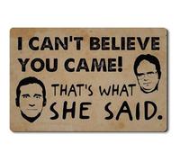 Alfombrilla De Baño I Can’T Believe You Came That’S What She Said Alfombra Entrada Absorbente Estera De Entrada Antideslizante Felpudo para Pasillo Puerta Exterior Entrada Casa 40X60 CM