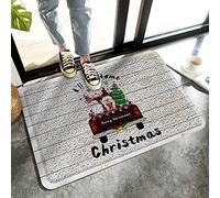 Alfombrilla De Baño I'Ll Be Hone For Christmas Wooden Board Alfombra Entrada Impermeable Estera De Entrada Lavable A Máquina Doormats por Interior Puerta Dormitorio 40X60 CM