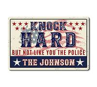 Alfombrilla De Baño Knock Hard But Not Like You The Police Funny Felpudo Absorbente Alfombra Entrada Atrapar Suciedad Estera De Entrada para Cocina Dormitorio Puerta Exterior 40X60 CM