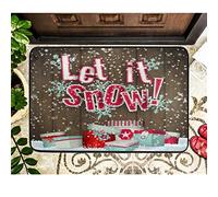Alfombrilla De Baño Let Is Snow Winter Gifts Alfombra Entrada Antideslizante Estera De Entrada Lavable A Máquina Felpudo por Cocina Dormitorio Interior 40X60 CM
