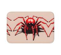 Alfombrilla De Baño Linda Pequeña Araña Roja Alfombra Limpia Modernas Felpudos para Entrada De Casa Lavable A Máquina Tapete para Mascotas, para Jardín, Bañera, 60x40cm