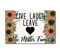 Alfombrilla De Baño Live Laugh Leave Alfombra Entrada Atrapar Suciedad Estera De Entrada Absorbente Felpudo para Puerta Exterior Dormitorio Entrada Casa 40X60 CM