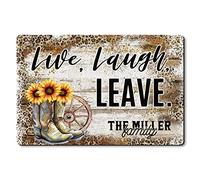 Alfombrilla De Baño Live Laugh Leave Felpudo Impermeable Estera De Entrada Lavable Doormats para Puerta Exterior Cocina Dormitorio 40X60 CM
