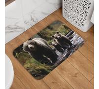 Alfombrilla De Baño Mamá Osa Y Sus Cachorros Alfombra Baño Antideslizante Personalizado Tapete Mascotas, para Salon, Puerta, Pasillo, 40x60cm