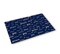 Alfombrilla De Baño Merry Christmas Blue Word Alfombra Entrada Lavable Estera De Entrada Atrapar Suciedad Felpudo para Dormitorio Cocina Pasillo 40X60 CM