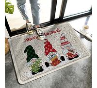 Alfombrilla De Baño Merry Christmas Gnomes Felpudo Cuidado Fácil Estera De Entrada Antideslizante Doormats por Interior Cocina Dormitorio 40X60 CM