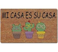 Alfombrilla De Baño Mi Casa Es Su Casa Cactus Felpudos para Entrada De Casa Microfibra Absorbente Tapete Mascotas, para Terraza, Bañera, Puerta, 40x60cm