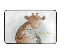 Alfombrilla De Baño Mommy Baby Giraffe You Are Sunshine Alfombra Entrada Impermeable Estera De Entrada Lavable A Máquina Felpudo por Interior Puerta Dormitorio 40X60 CM