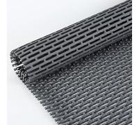 Alfombrilla de baño multiusos antideslizante de PVC con drenaje, alfombrilla de ducha antimoho para baño y cocina, diseño hueco, color gris (90 x 150 cm)