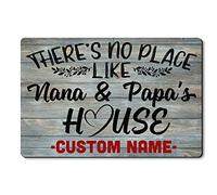 Alfombrilla De Baño Nana and Papa There's No Place Like Grandma and Grandpa'S House Alfombra Entrada Impermeable Doormats Lavable Felpudo para Pasillo Entrada Casa Cocina 40X60 CM