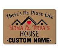 Alfombrilla De Baño Nana and Papa There's No Place Like Grandma and Grandpa'S House Alfombra Entrada Lavable Estera De Entrada Impermeable Felpudo para Entrada Casa Cocina Pasillo 40X60 CM