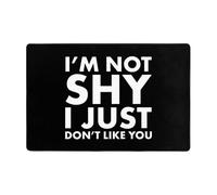 Alfombrilla De Baño No Soy Tímido, Simplemente No Me Gustas Felpudo Exterior Antideslizante Microfibra Tapete Mascotas, para Cocina, Interior O Exterior, Salon, 40x60cm