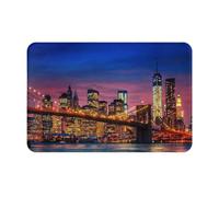 Alfombrilla De Baño Nueva York, La Ciudad Que Nunca Duerme Alfombra para Ducha Microfibra Absorbente Alfombra Limpia, para Dormitorio, Terraza, Jardín, 40x60cm