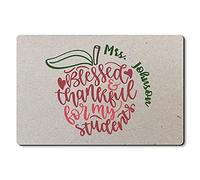 Alfombrilla De Baño Personalized Teacher Thanksgiving, Thankful For My Students Alfombra Entrada Impermeable Felpudo Lavable Doormats para Cocina Pasillo 40X60 CM