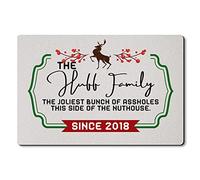 Alfombrilla De Baño Personalized The Jolliest Bunch of Assholes Doormats Atrapar Suciedad Felpudo Absorbente Estera De Entrada para Cocina Dormitorio Puerta Exterior 40X60 CM