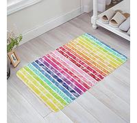 Alfombrilla De Baño Planta Flower Arcoíris Flower De Diente De León Lavanda Alfombra Baño Absorbente Microfibra Alfombra Limpia, para Bañera, Jardín, Ducha, Cocina, 40x60cm