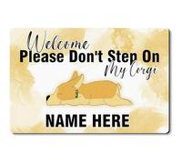 Alfombrilla De Baño Please Don't Step On My Corgi Alfombra Entrada Impermeable Estera De Entrada Absorbente Felpudo para Cocina 40X60 CM