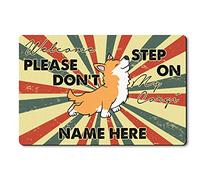 Alfombrilla De Baño Please Don't Step On My Corgi Doormats Impermeable Alfombra Entrada Atrapar Suciedad Estera De Entrada para Pasillo Puerta Exterior Entrada Casa 40X60 CM