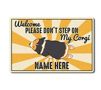 Alfombrilla De Baño Please Don't Step On My Corgi Felpudo Impermeable Alfombra Entrada Lavable Estera De Entrada para Cocina Dormitorio 40X60 CM