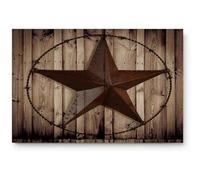 Alfombrilla De Baño Primitive Western Texas Star Felpudo Exterior Lavable Estera De Entrada Absorbente Doormats por Puerta Exterior Cocina Pasillo 40X60 CM