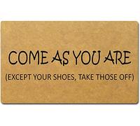 Alfombrilla De Baño Resistente Alfombra Ducha Ven como Eres Excepto Tus Zapatos Quítatelos Duradero Alfombra De Baño para Dormitorio Cocina Puerta 40X60Cm
