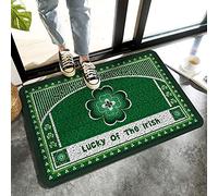 Alfombrilla De Baño Retro Shamrock Luck of The Irish Alfombra Entrada Cuidado Fácil Estera De Entrada Impermeable Felpudo para Dormitorio Interior Cocina 40X60 CM