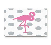 Alfombrilla De Baño Round Polka Dot Pattern Flamingo Alfombra Entrada Impermeable Estera De Entrada Lavable Felpudo Interior por Puerta Exterior Dormitorio Cocina 40X60 CM