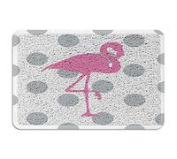 Alfombrilla De Baño Round Polka Dot Pattern Flamingo Doormats Absorbente Felpudo Exterior Impermeable Felpudo Interior por Pasillo Puerta Exterior Dormitorio 40X60 CM