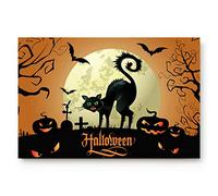 Alfombrilla De Baño Scary Halloween Night Felpudo Interior Antideslizante Alfombra Entrada Absorbente Doormats por Entrada Casa Cocina Dormitorio 40X60 CM