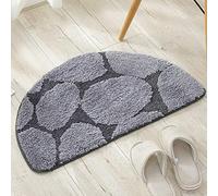 Alfombrilla de Baño Semicircular Lavable Suave Y Antideslizante de Microfibra(42x70cm)