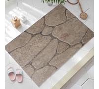 Alfombrilla de baño suave estructurada de 80 x 100 cm, antideslizante, cómoda, con esponja de PVC Dr para zonas húmedas, secado rápido, diseño perforado negro