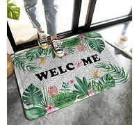 Alfombrilla De Baño Summer Flamingo Plam Tree Doormats Cuidado Fácil Felpudo Absorbente Estera De Entrada por Cocina Dormitorio Puerta 40X60 CM