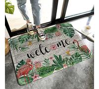 Alfombrilla De Baño Summer Tropical Flamingo Doormats Antideslizante Estera De Entrada Absorbente Felpudo por Puerta Cocina Interior 40X60 CM