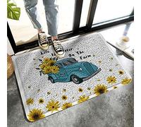 Alfombrilla De Baño Sunflower Life Is Better On The Farm Doormats Impermeable Felpudo Lavable A Máquina Estera De Entrada por Cocina Dormitorio Puerta 40X60 CM