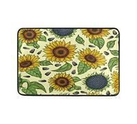 Alfombrilla De Baño Sunflowers Seed Leaves Doormats Impermeable Felpudo Lavable A Máquina Estera De Entrada por Puerta Dormitorio Cocina 40X60 CM