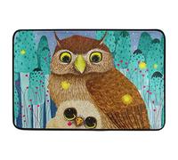 Alfombrilla De Baño Sweet Owl Mother Hug In Froest Night Doormats Cuidado Fácil Felpudo Lavable A Máquina Alfombra Entrada por Cocina Dormitorio Puerta 40X60 CM