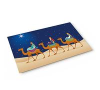 Alfombrilla De Baño Three Kings Day Cartoon Alfombra Entrada Impermeable Estera De Entrada Lavable Felpudo para Dormitorio Cocina 40X60 CM