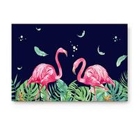 Alfombrilla De Baño Tropical Flamingo Lovers Alfombra Entrada Atrapar Suciedad Estera De Entrada Antideslizante Felpudo Exterior por Cocina Puerta Exterior Pasillo 40X60 CM