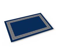 Alfombrilla De Baño Vintage Navy Stripes Greek Estera De Entrada Atrapar Suciedad Felpudo Impermeable Doormats para Cocina 40X60 CM