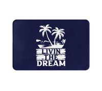 Alfombrilla De Baño Viviendo El Sueño Playa Alfombra Baño Personalizado Lavable A Máquina Tapete Mascotas, para Terraza, Jardín, Puerta, 40x60cm