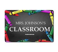 Alfombrilla De Baño Welcome To Class, Personalized Custom Name Teacher Doormats Impermeable Estera De Entrada Lavable Alfombra Entrada para Pasillo Entrada Casa Puerta Exterior 40X60 CM